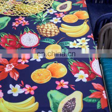 Fruit Printed Mixed Colorful Eco-friendly 100% Polyester Rectangle Table Cloth for Holiday Festival Wedding photo-4
