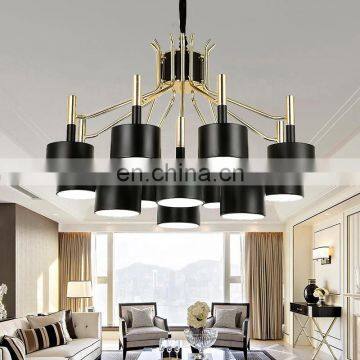 Luxury Contemporary Hotel Black Metal Chandelier Pendant Lights photo-3