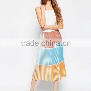 Summer Pleated Mini Skirt in Polka Dot . Custom Skirt, Women Clothes Guangzhou OEM,china Factory photo-4