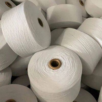 Keshu Hot sale Ne6s Raw White Cotton Polyester Blended Knitting OE Yarn For Worhing Glove