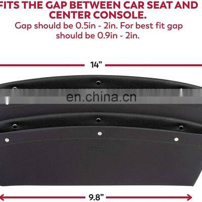 2021 New Universal Car Seat Gap Organizer Seat Crevice Storage Box Holds Phone Money Cards Keys Pockets Storage photo-3