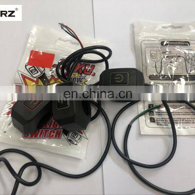 Waterproof 22mm 2 Wheeler Connector Push Button Colorful Led Light Motorcycle Handlebar Switch