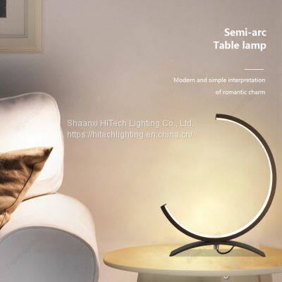 Table Lamp Led Dimmable Design Table Lamp C Shape Black Decorative Lamps Bedside Lamp For Bedroom Romantic Night Lights 9W photo-3
