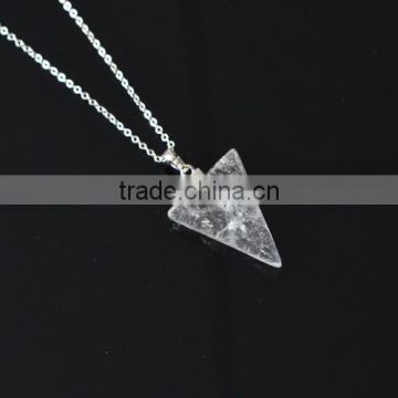 Natural Gemstone Meanful Crystal Triangle Pendant for Boyfriend 2016 Summer Trendy