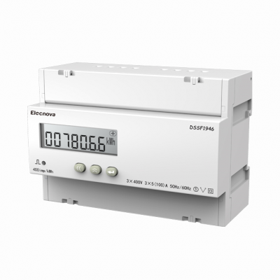 Elecnova DSSF1946 din rail mounted multi-fuction Tariff digital 3 phase 3 wire energy meter dc