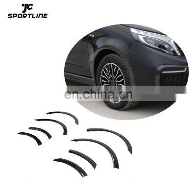 JCSPORTLINE Carbon Fiber W447 Wheel Arch Fender Flares for Mercedes-Benz V220d V250 2016-2018 Van 4-Door 8pcs/set