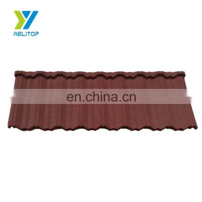 cheap wind red color stone coated metal roofing sheet chinese roof tiles