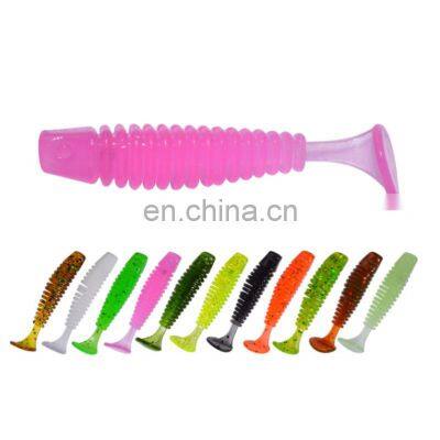 Amazon 20pcs/bag Screw Soft Grub 38mm 0.85g Jerkbait Worm Capuchin Maggots Mini Fishing Lure Silicone Bait