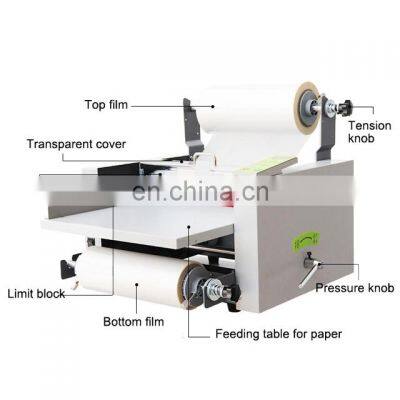 L380 Hot Roll Laminator for Printing Shop 375mm Width Lamination Size Thermal Automatic Laminator Machine photo-2