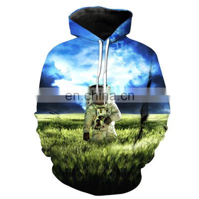 2021  Hot Sell Robot Printed  Polyester Men Sweatershirt With Hoodies Pullover custom oversized hoodie