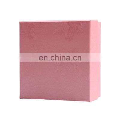 Pink rigid paper boxes cardboard gift packaging jewelry favor box