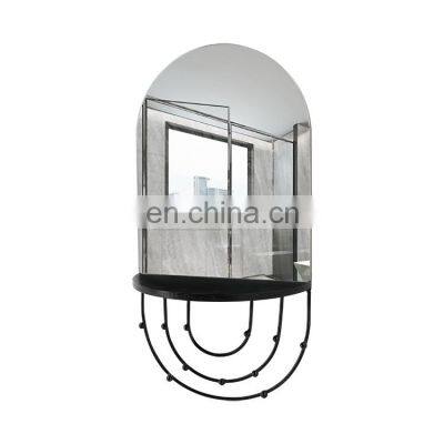 wholesale creative black new design wooden metal wall mirrors for home decor