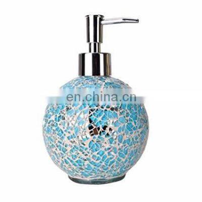 antique round mosaic soap dispenser