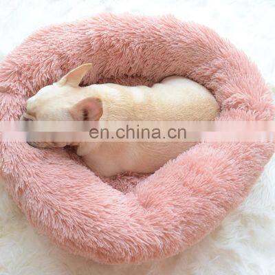 Calming Novelty Soft Round Comfortable Donut European Designer Xxl Big Memory Foam Orthopedic Multifunction Luxury Pet Dog Bed photo-4