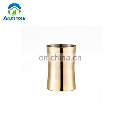Home Bathroom Dispenser Liquid Soap Slim Shape Gold Chrome Plated Hand Soap Dispenser Stainless Steel Soap Dispenser photo-3