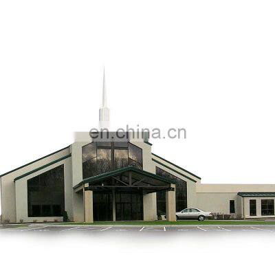 Modern Design Low Cost Big Metal Steel Structure Church Hall Building Construction