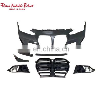 For BMW 4 Series G22 Modified M4 style front bumper with grill for BMW Body kit car bumper M4 2020 2021 2022