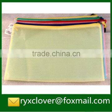 A4 Size Coloerful Pvc Zipper Gridding Document Bag photo-5