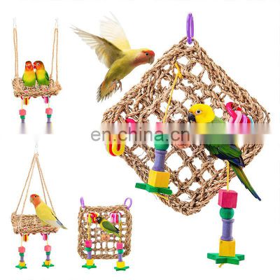 Branded Hanging Cage Chewing Animals Singing Wood Foraging Flying Birds Toy