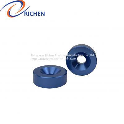 OEM Machining Custom Blue Anodized Aluminium Precision CNC Turning Machine Parts