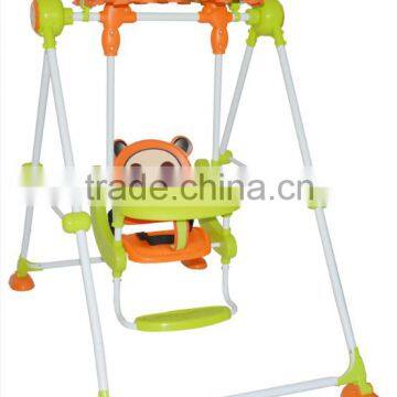 Fashion Design indoor Toy Cartoon Hanging Baby Swing Chair BM5801(green mixed orange)