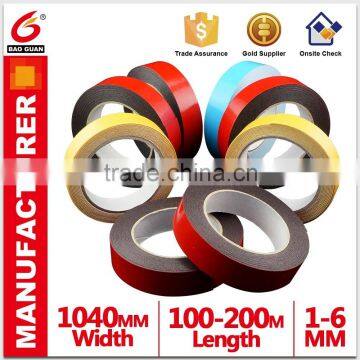 One Sided PE/EVA Foam Tape Coated Solvent Or Hot Melt Adhesive