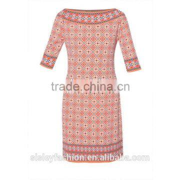 2016 Spring Hot Sale Fashion Cotton Dress Design With High Quality Ladies Western Dress Design D276 photo-5