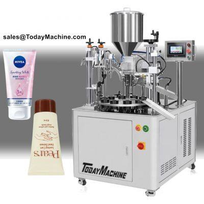 Automatic Cosmetic Cream Soft Plastic Tube Filling and Sealing Machine