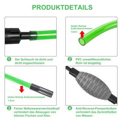 Boxtech Fish Tank Water Changer Vacuum Siphon Kit, 3 in 1 Aquarium Siphon Gravel Cleaner Pump Sand Cleaner Kit for Drain and Replace Water photo-5