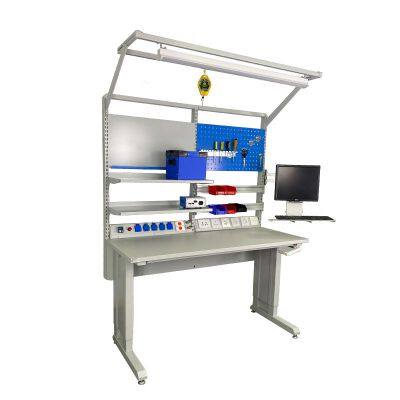ESD Workstation Heavy-Duty Industrial SMT Antistatic Workbench Adjustable Height Work Table photo-2