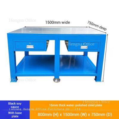 Steel Fitter Workbench WT-F325 Integrated Shock Control & 4-Inch Large Leveling Pads Heavy-Duty for Aerospace Component Assembly