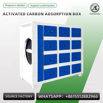 Activated Carbon Adsorption Box Industrial Waste Gas Treatment Equipment Paint Room Odor Removal Carbon Filter Box