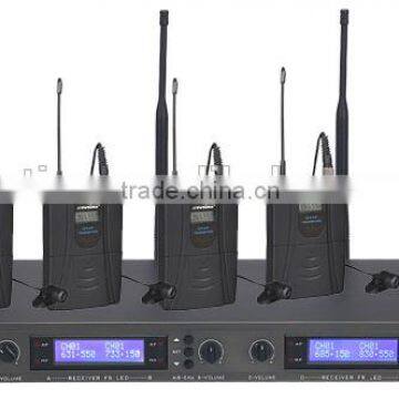 OK-8004 UHF/PLL 4 Channel Receiver with Wireless Clip