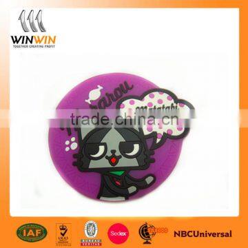 Factory wholesale button shape cup coaster soft pvc drink coasters trader assurance supplier