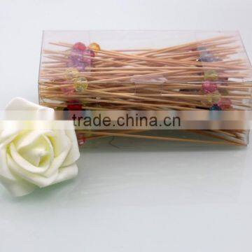 Decorative Natural Bamboo Cocktail Fruit Pick beautiful and safe