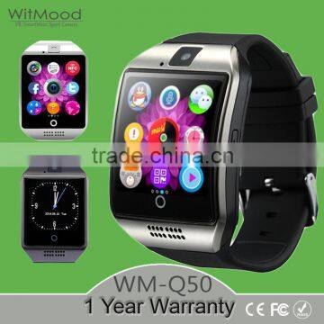 Witmood 2016 Men Smart Watch Q18 Smartwatch for android phone Mp3/Mp4 Facebook Twitter NFC Pedometer Camera Clock SmartWatch                        
                                                Quality Choice