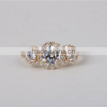 Top Quality Solid Jewellry Factory Price Ring 14K Gold AAAAA CZ Ring Wedding Band Ring Fashion Jewelry photo-6