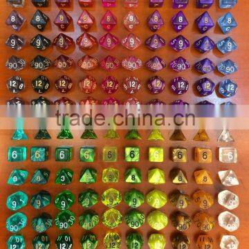 The new 7pcs rpg dice set / TRPG game Run group, role play with trpg dice