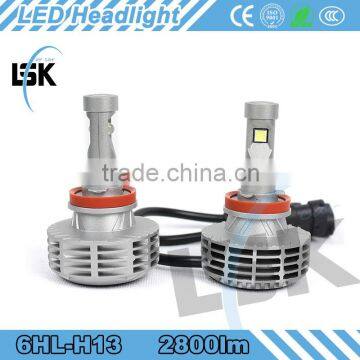 Lanseko Superior quality CE, RoHS, ISO9001 Auto H11 car led headlight with 3000lm and IP65 for hot sale