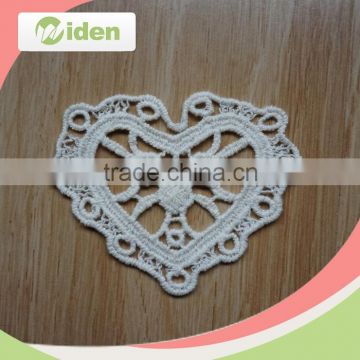 Widentextile Latest lace Heart Design Custom Wholesale Emboridery Patch