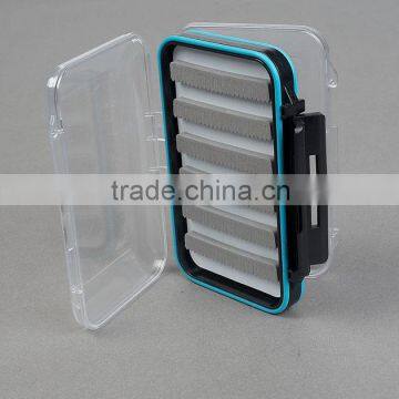 Fishing Tool Plastic Fishing tackle box with slit foam Fly Fishing box