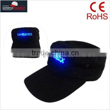 new style custom LED fiber optic hat