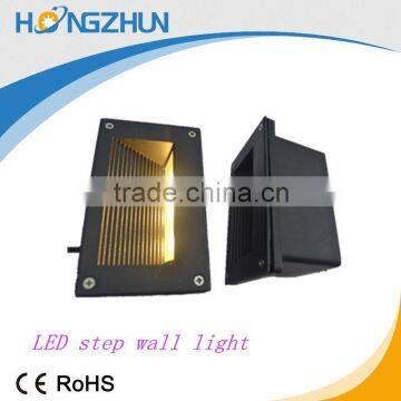 epistar 12v led wall step aluminum black body