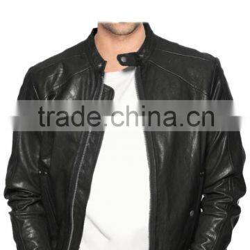 STURDY LEATHER BIKER JACKET FOR MEN