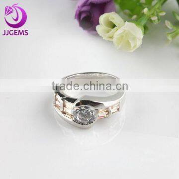 loose cubic zirconia fashion silver ring for lover