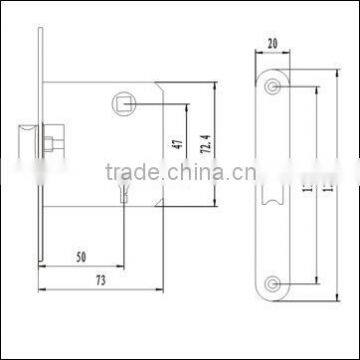 Black Door Padlock Body
