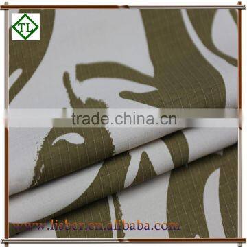 High Strength Printed Camouflage Pattern Ripstop Fabric