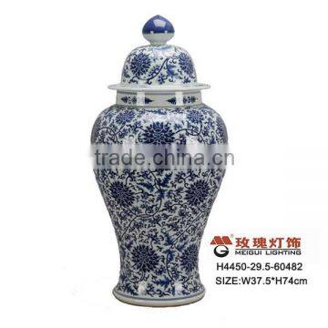 blue and white ceramic vase