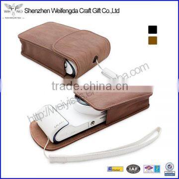 Top Grade New Travel Protective Brown PU Leather Camera Case