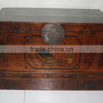 chinese antique wooden chest box